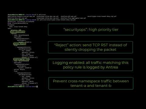 Securing K8s clusters using Antrea NetworkPolicies