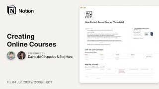 Notion for Course Creators with Serj Hunt