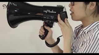 MyMealivos Megaphone with Siren Bullhorn 50 Watt - Bullhorn Speaker