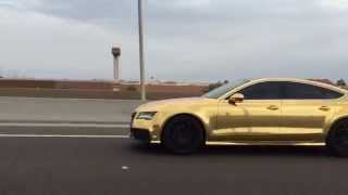 Audi A7 gold chrome Bmw 6 series gran coupe gold c