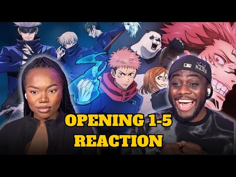 Anime Hater Girlfriend REACTS to ALL JUJUTSU KAISEN OPENINGS (1-5) for the FIRST Time!