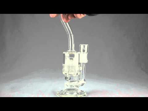 SWAGGER - Gridded Inline to Arm Tree w 18mm Female Single-Hole Slide - Mini - TheDabLabcom