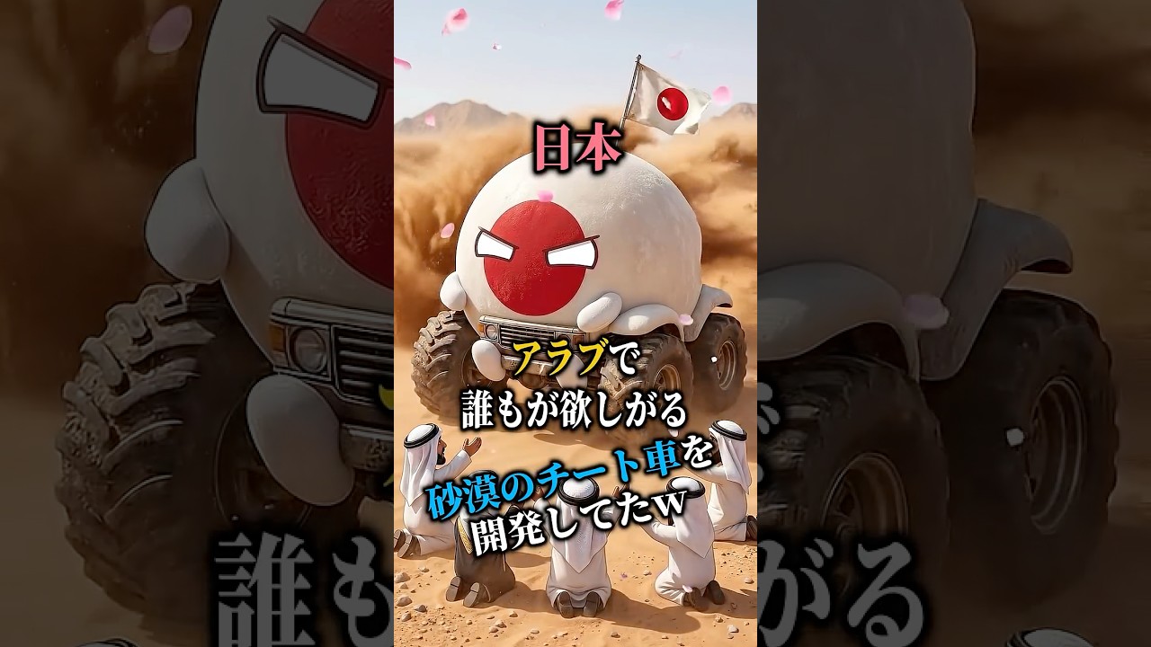 日本！アラブで誰もが欲しがる砂漠のチート車を開発してたｗ #海外の反応  #日本すごい #shorts