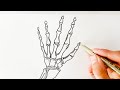 How to Draw a Skeleton Hand
