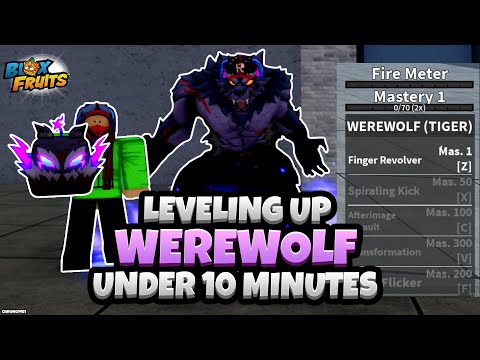 Leveling Up Werewolf Fruit in 10 Mins (Blox Fruits Tiger Update)