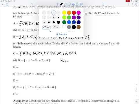 Übungsblatt1.1 – Mengen Teil 1