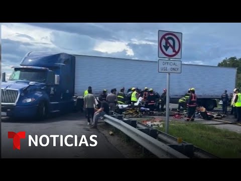 Arrestan a conductor de tráiler por provocar muerte de tres personas en Florida | Noticias Telemundo