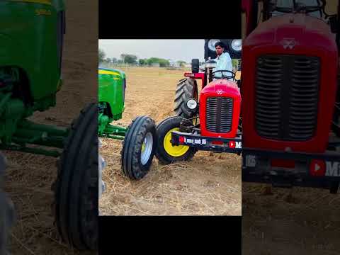 Johndree Tractor Vs Massey Tractor 😱🚀 #mihindra #automobile #farming #viralshort #youtubeshorts