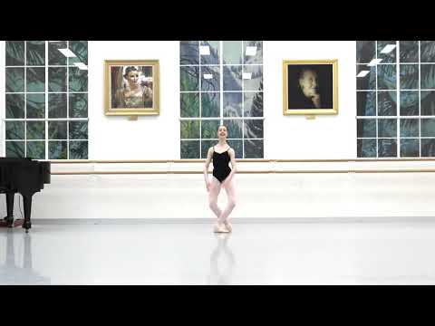 Charlotte Cohen performs excerpts from ballet class.