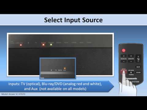Panasonic - Home Audio - SC-HTB370 SC-HTB70 SC-HTB65 - How to connect to a television.