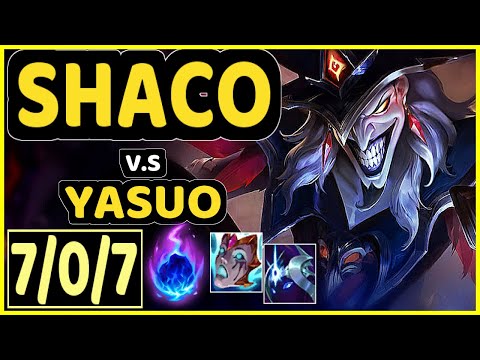 PINK WARD (SHACO) vs YASUO - 7/0/7 KDA TOP GAMEPLAY - NA Ranked DIAMOND