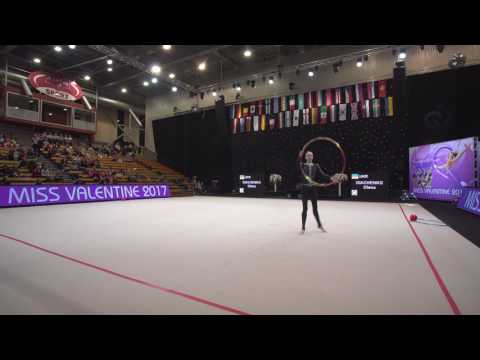 Miss Valentine 2017 Olena Diachenko hoop