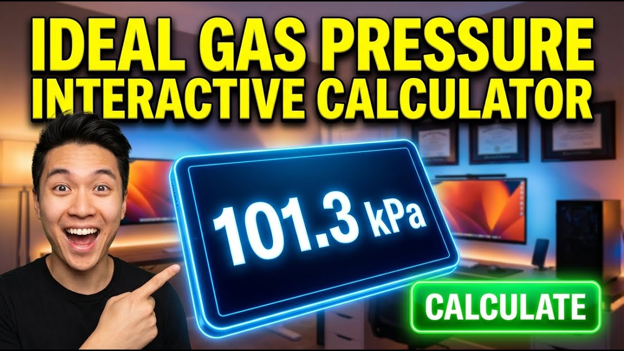 Ideal Gas Pressure Interactive Calculator