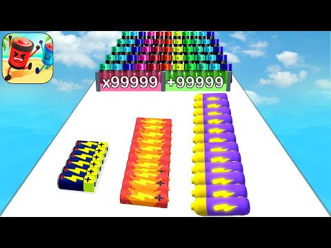 Satisfying Mobile Gaming Batterry Run New Gameplay (Android,iOS) Walkthrough All Levels Freeplay