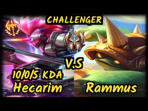 CNB Yampi (HECARIM) vs RAMMUS - 10/0/5 KDA JUNGLE CHALLENGER GAMEPLAY - BR
