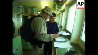 On board US destroyer searching ships into Iraq
