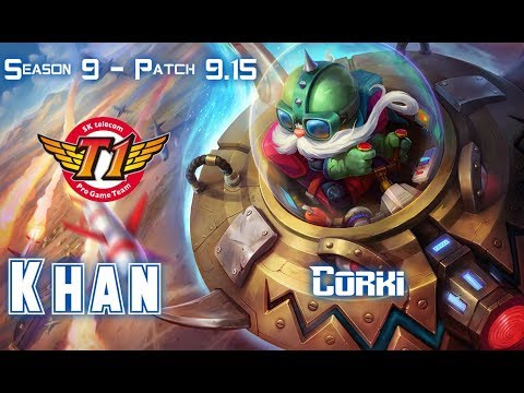 SKT T1 Khan CORKI vs POPPY Top - Patch 9.15 KR Ranked