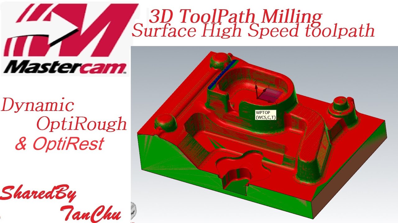Mastercam Tutorial 2024 Rough Stock by OptiRough and OptiRest
