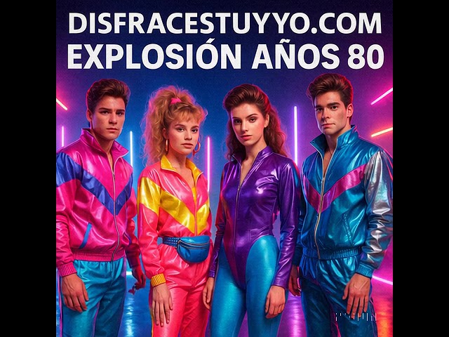 Vídeo relacionado con Aomig Disfraces Años 80 Hombre Mujer, Disfraz Chándal Años 80 con Diadema Muñequera, Chándal Retro para Rockstar Carnaval Halloween Cosplay Fiestas Disfraz Neón Jogging, Rosa-L