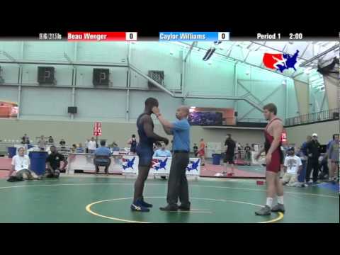 University Nat`ls GR 96 KG / 211.5 lbs: Beau Wenger vs. Caylor Williams
