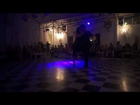  Cecilia Capello  and  Diego Amorin  are  dancing  to  the  tango  "  Catuzo  "  by  Osvaldo Pugliese