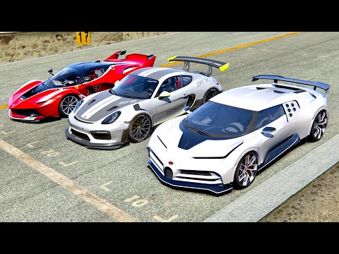 Bugatti Centodieci vs Porsche Cayman BFR vs Ferrari FXX K - Nurburgring