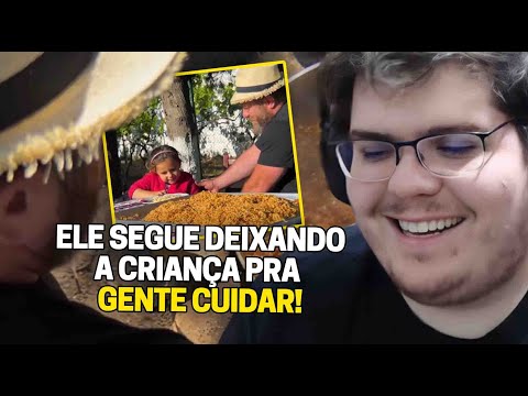 CASIMIRO REAGE: O PAIZÃO FAZENDO UM MIOJO GIGANTE | Cortes do Casimito