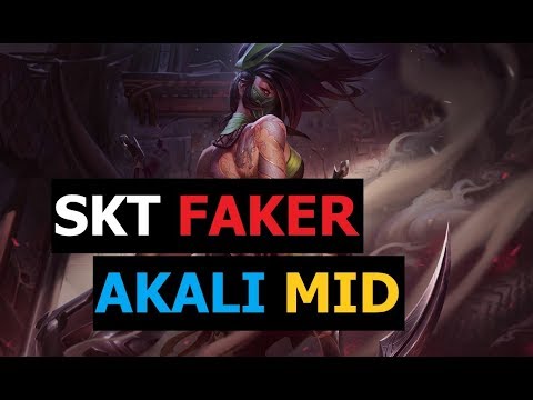 SKT T1 Faker Play Akali Mid Patch 9.6 Ranked Korean Pro Replays