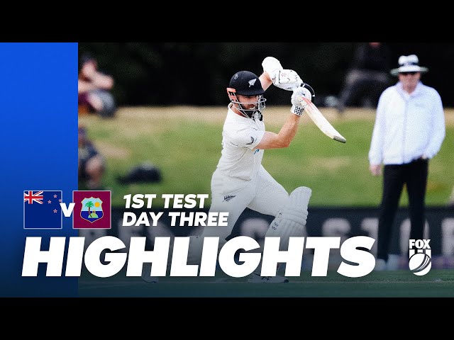 Ravindra & Kiwis pile pain on the Windies I New Zealand v West Indies 1st Test Day 3 Highlights