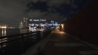 Japan Night view ＃2 Tokyo Near the toyosu Fish Market
