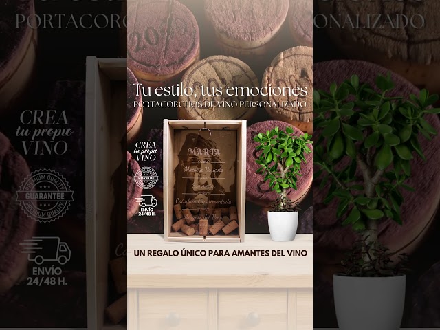 Vídeo relacionado con Luocute Soporte de Corcho de Vino de Metal, Caja de Almacenamiento Decorativa de Corcho de Vino de Gran Capacidad, Encanto Rústico, Diseño Elegante, Capacidad para 60 Corchos, Material