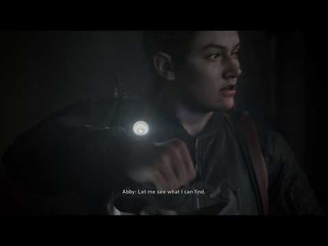 The Last of Us Part ll - The Descent: Hotel: Abby Leaves Lev To Find Him a Gas Mask Cutscene (2020)