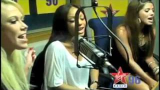 Girlicious sings the Chorus of Maniac during Radio Interview