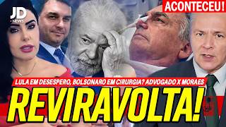 Bolsonaro poderá passar por Cirurgia, Flávio ultrapassa Lula, Advogado pra cima de Moraes e mais