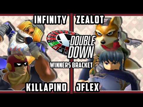 Double Down 2022 Doubles - Jflex & Zealot Vs. Infinity & K1llapino - SSBM Melee Tournament