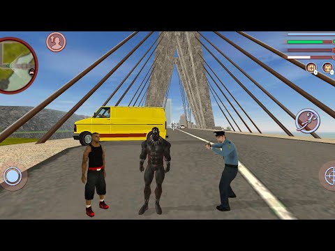 Black Panther Rope Hero Vice Town Crime Simulator #2 - Android Gameplay