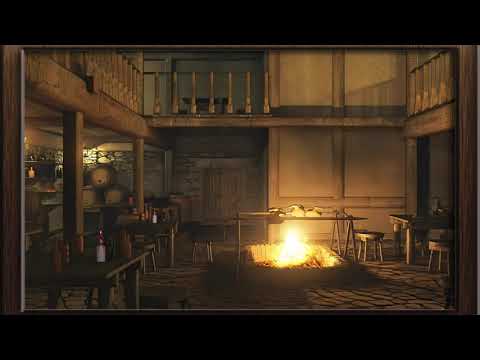 Peaceful calm inn or tavern with distant people in another room