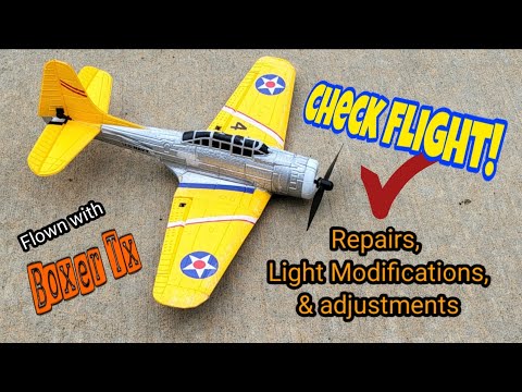 Dauntless Bomber Micro Brushless RC Plane Flight Check After Repairs, Mods and Adjustments 🔥🔥🔥