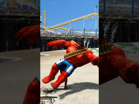 Spider-Man VS RED HULK- FIGHT | | #Shorts | #gta5 | #spiderman | #hulk