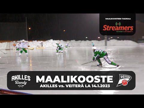 Kooste bandyliigan ottelusta Akilles - Veiterä 14.1.2023