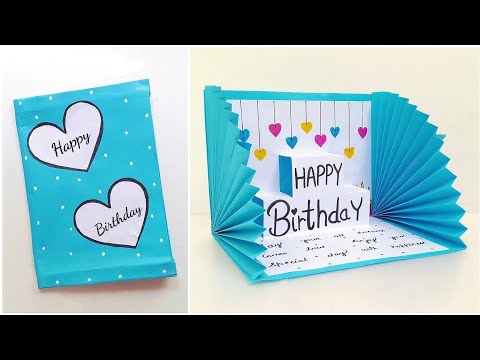 DIY - Happy Birthday Card • How To Make Birthday Greeting Card ? • Easy Pop Up Birthday Special Card