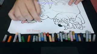 Coloring Picture Of A Little Girl Surprised To See A Wolf On Her Grandmother's Bed 1 - 7th Life