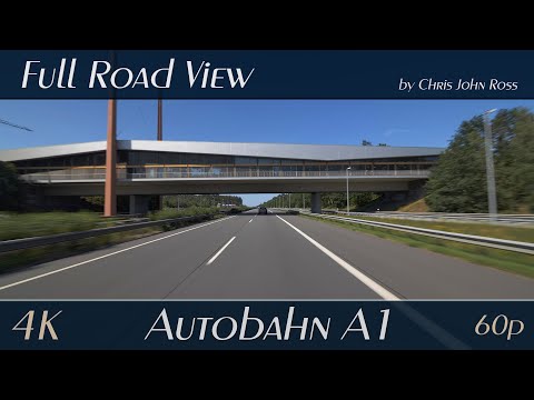 Autobahn (A1), Germany: Neuenkirchen - Rasthof Dammer Berge - 4K (2160p/60p) Ultra HD