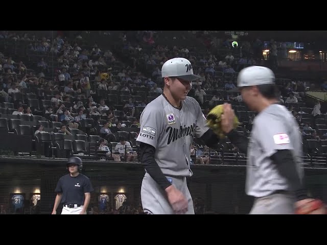 【7回裏】マリーンズ・廣池康志郎 2イニングを2奪三振無失点に抑えるパーフェクトリリーフ!! 2025年8月3日 埼玉西武ライオンズ 対 千葉ロッテマリーンズ