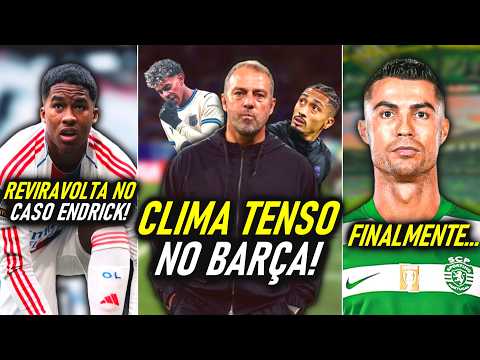 CLIMA TENSO no BARÇA! - DEU BOM pro ENDRICK! - CR7 VOLTANDO pra EUROPA! - MERCADO ON!