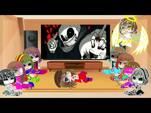 frisk au react to villain sans squad opening