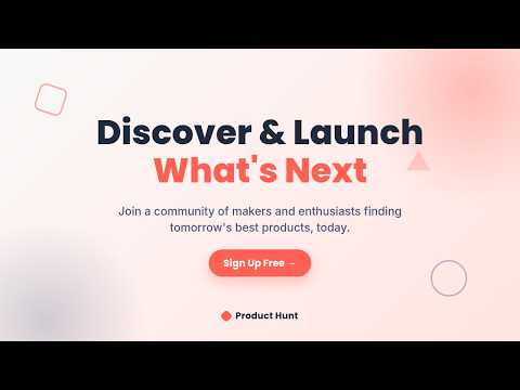 Product Hunt tanıtımı — yapay zekâ tasarladı ve render'ladı, montaj yok