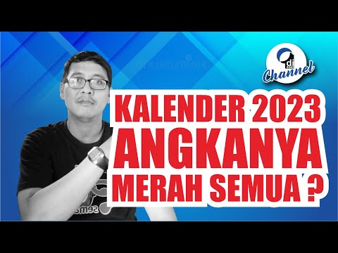 Kalender 2023, angkanya merah semua ?, kok bisa #kalender2023 #templatekalender2023 #tutorial