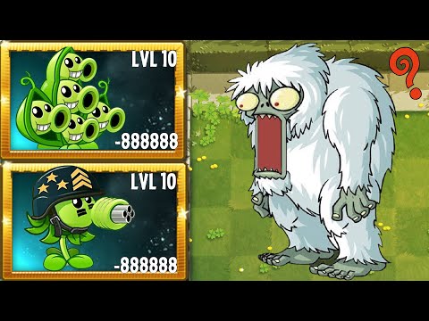 Pvz 2 Gameplay - All Plants Max Level Power Up vs Joust Yeti - Who 's Strongest Plant ？