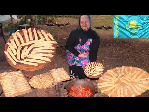 Delicious Kazakh Dish "Zhaima" for lunch or dinner